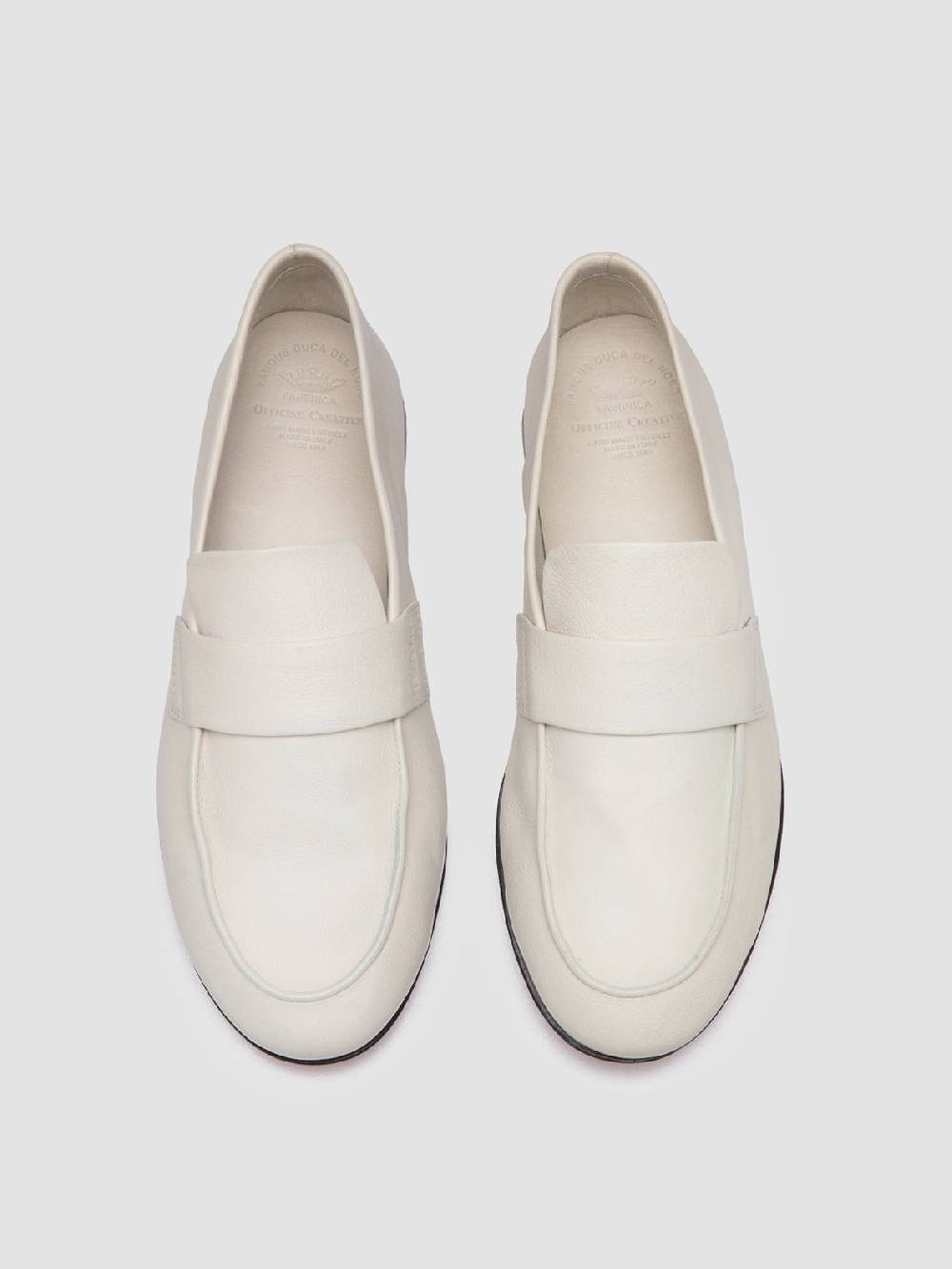 Officine Creative BLAIR 001 Mocassini in Pelle Bianca Sconti VIP