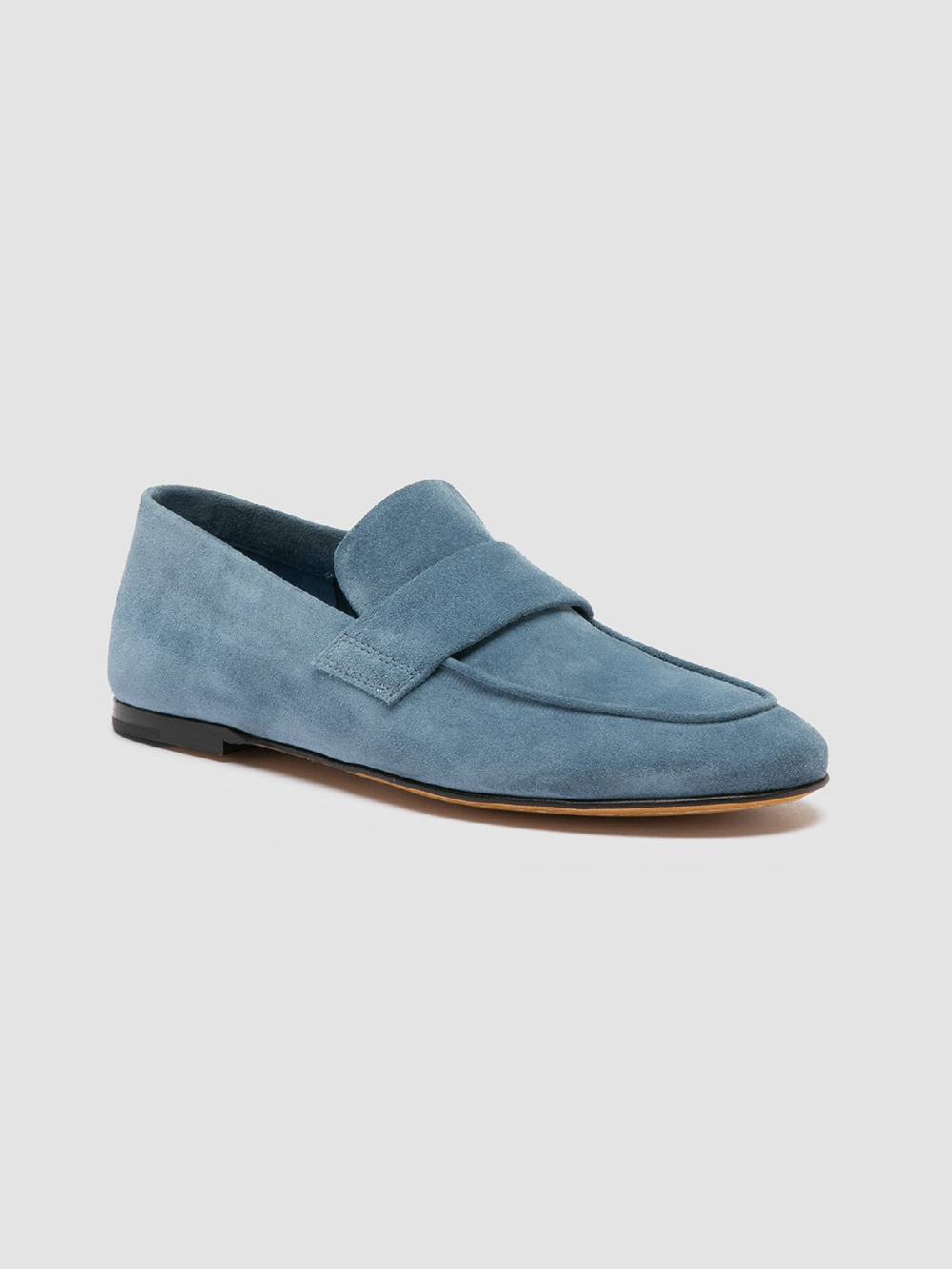 Officine Creative BLAIR 001 Mocassini in Pelle Scamosciata Blu Prezzo basso