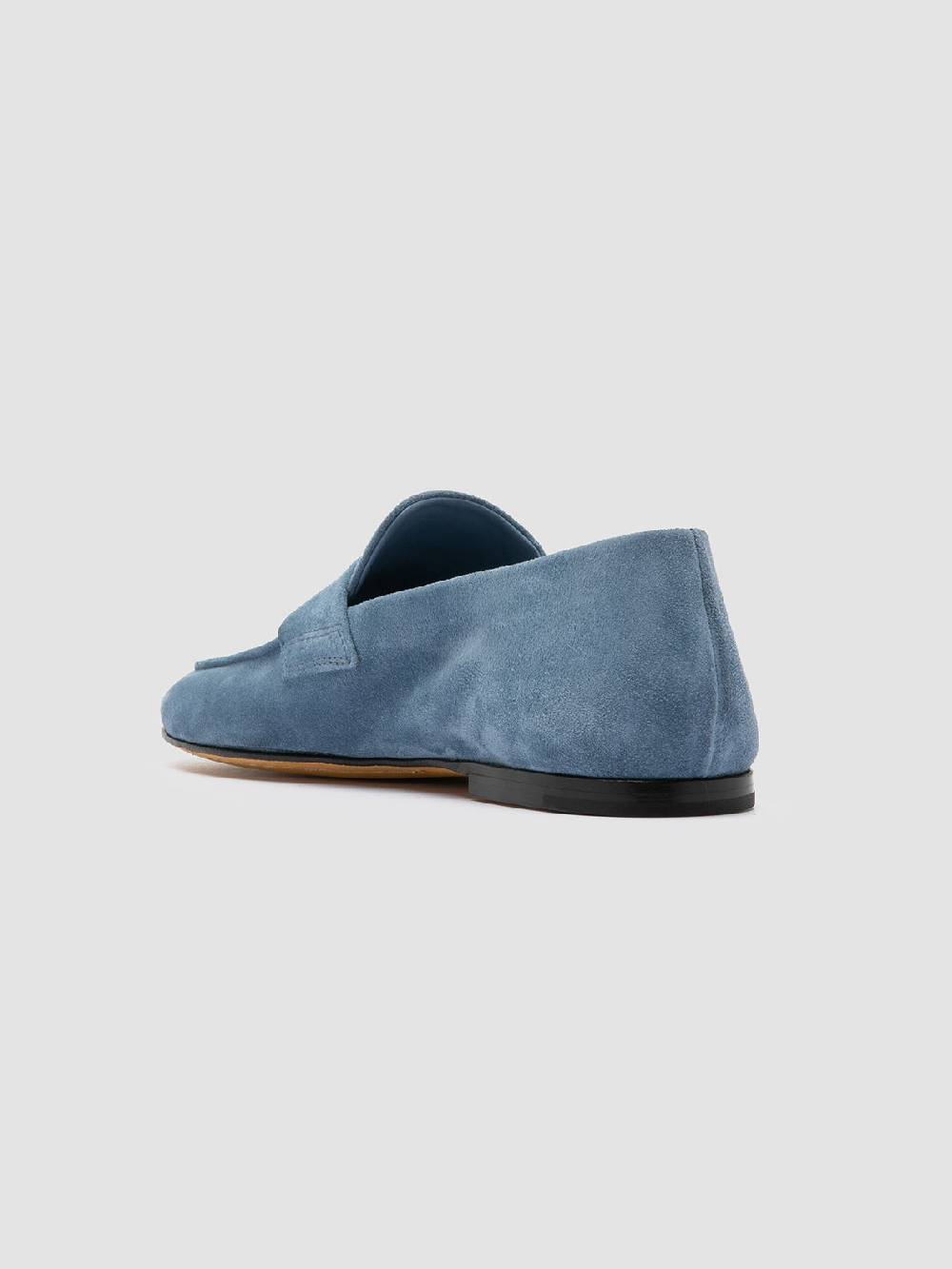 Officine Creative BLAIR 001 Mocassini in Pelle Scamosciata Blu Prezzo basso