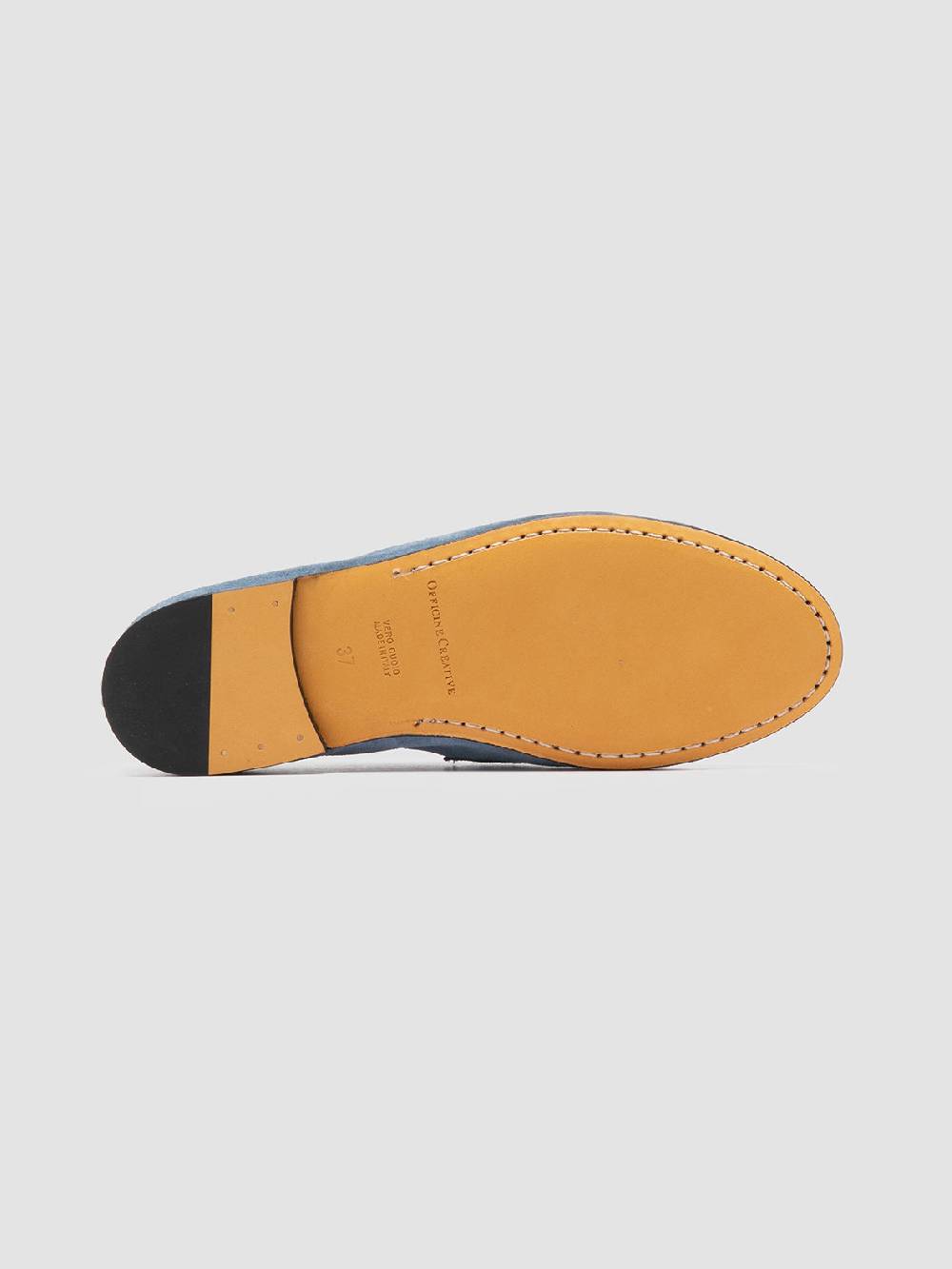 Officine Creative BLAIR 001 Mocassini in Pelle Scamosciata Blu Prezzo basso
