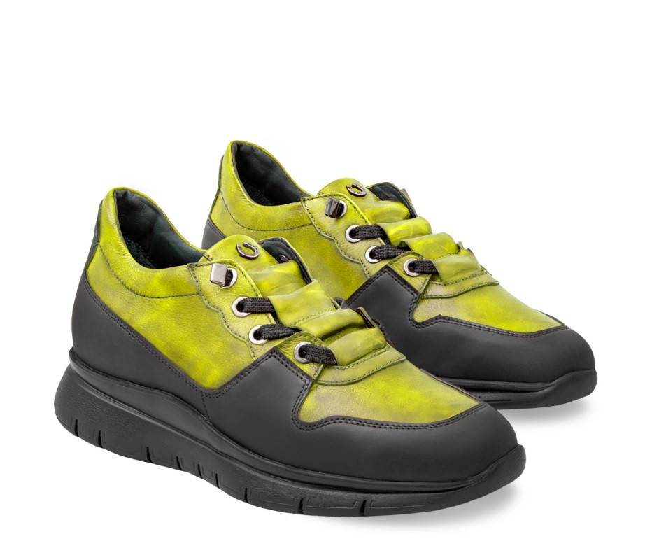 Pakerson SNEAKER AMIATA PELLE VERDE PISTACCHIO Vendita Calda