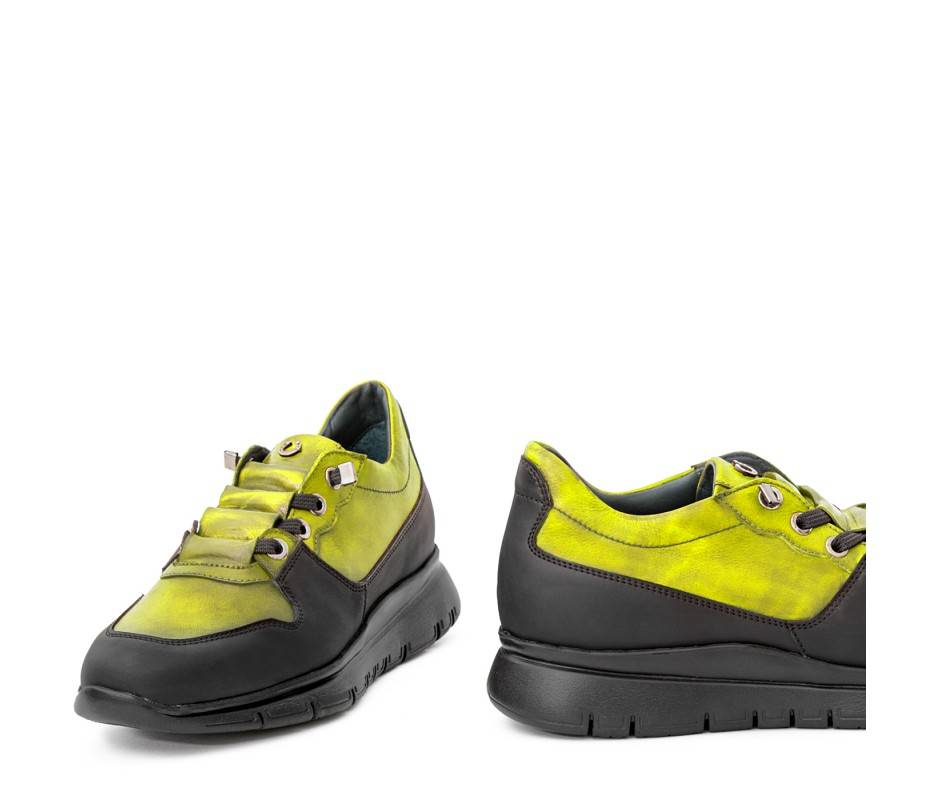 Pakerson SNEAKER AMIATA PELLE VERDE PISTACCHIO Vendita Calda