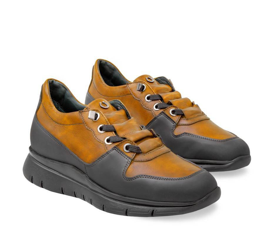 Pakerson SNEAKER AMIATA PELLE GIALLO SENAPE Vendite Flash