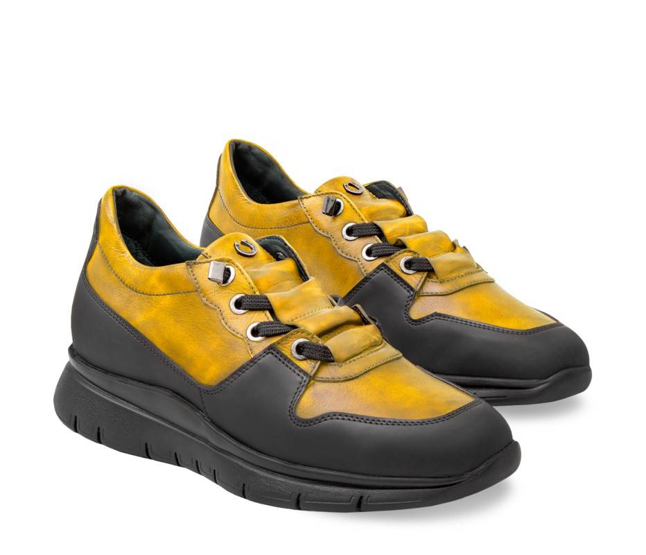 Pakerson SNEAKER AMIATA PELLE GIALLA Negozio