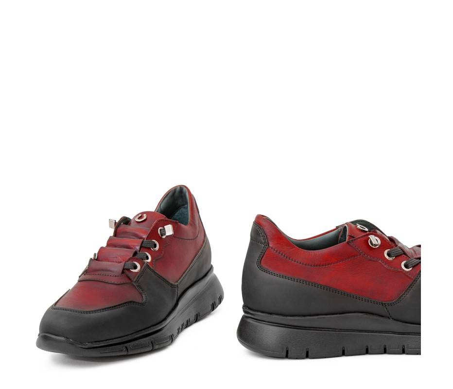 Pakerson SNEAKER AMIATA PELLE ROSSO BORDEAUX Spedizione gratuita