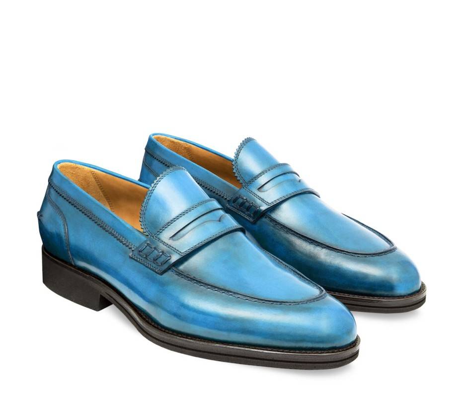 Pakerson MOCASSINO LUCCA PELLE AZZURRO BAY Offerta Pasqua