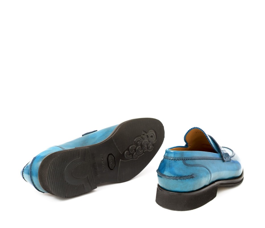 Pakerson MOCASSINO LUCCA PELLE AZZURRO BAY Offerta Pasqua