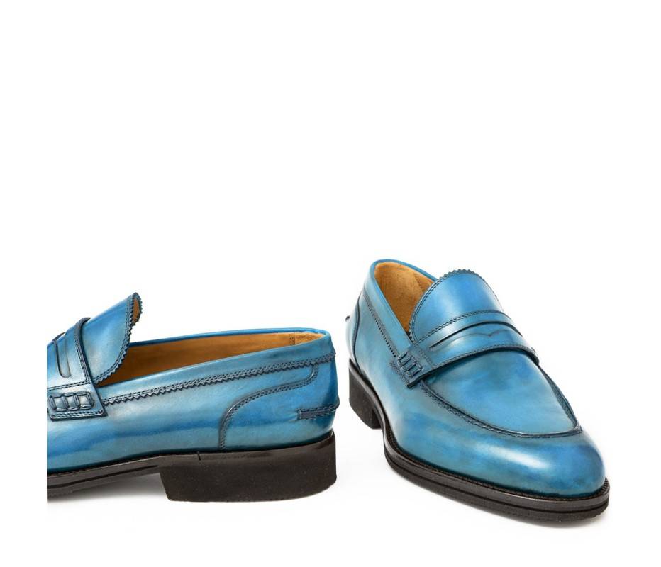 Pakerson MOCASSINO LUCCA PELLE AZZURRO BAY Offerta Pasqua
