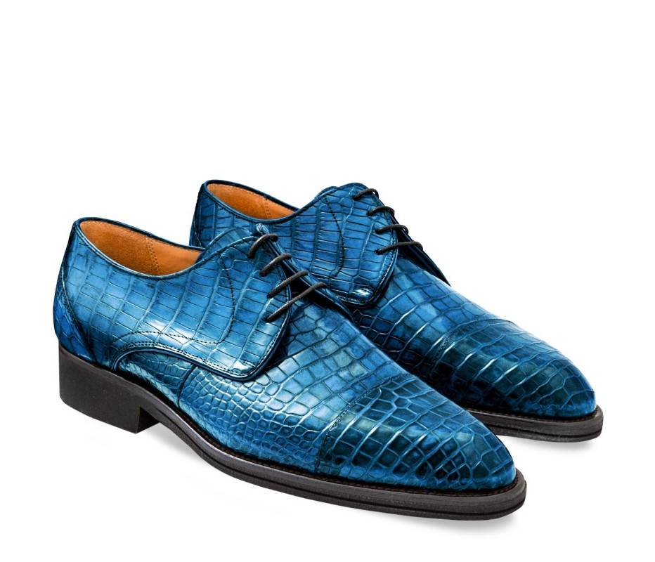 Pakerson DERBY FIRENZE ALLIGATORE AZZURRO BAY Offerta San Valentino