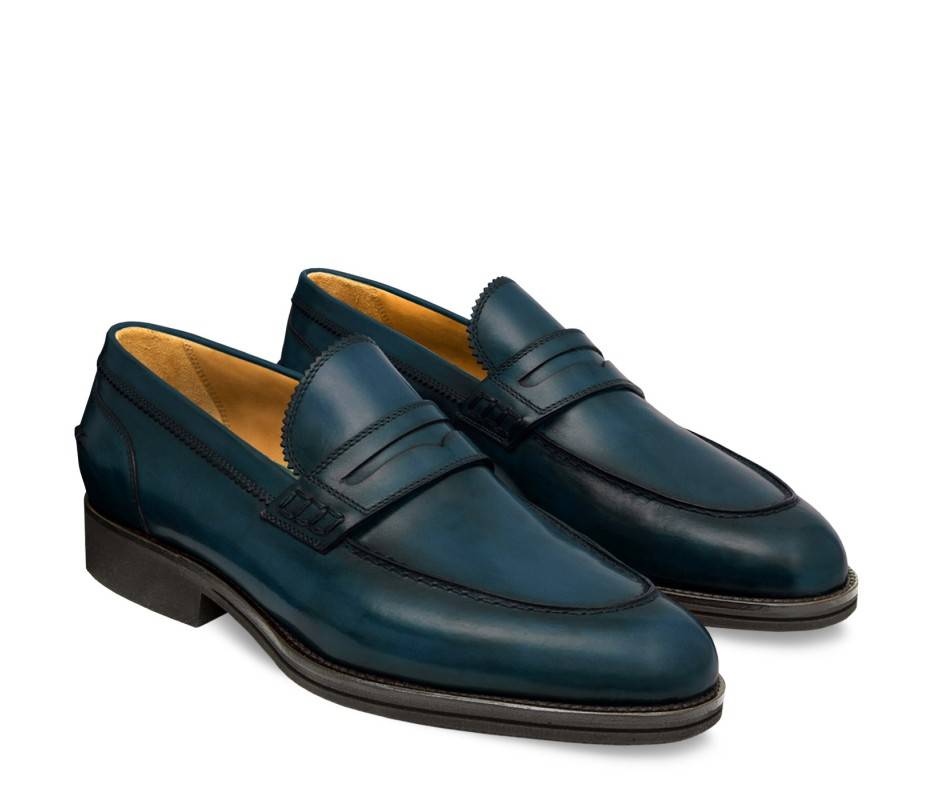 Pakerson MOCASSINO LUCCA PELLE BLU ISLAND Offerta Anniversario