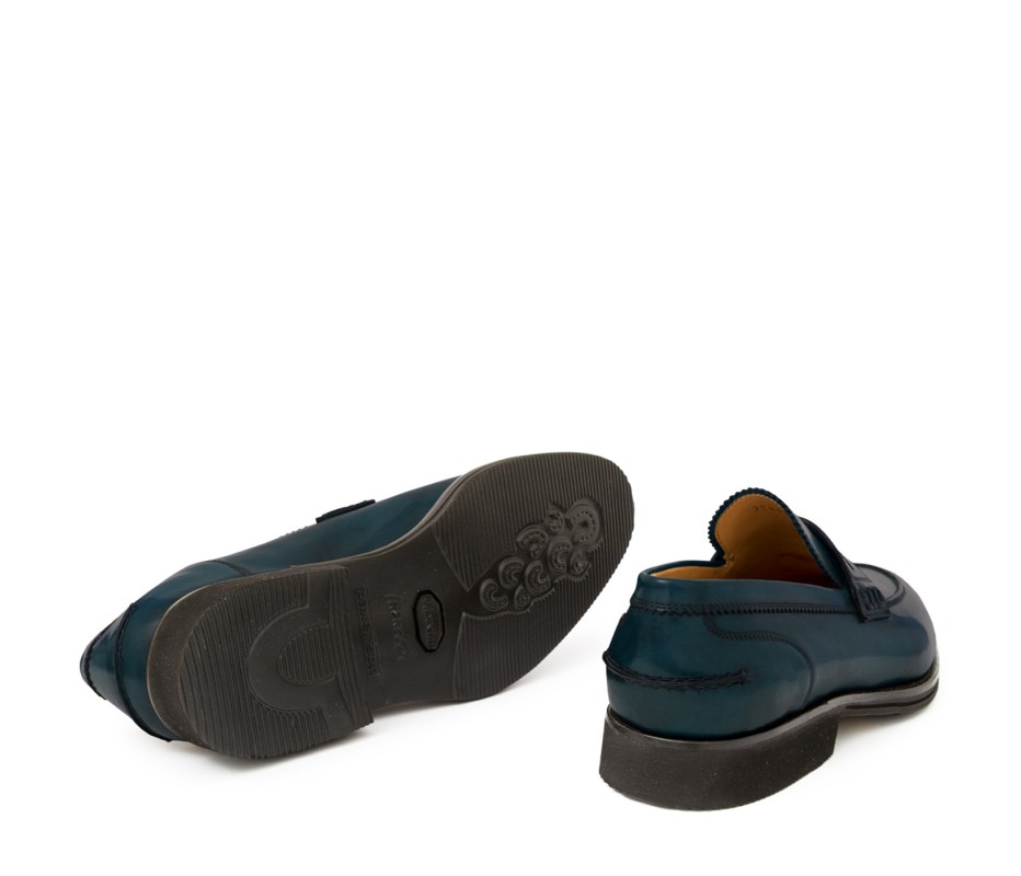 Pakerson MOCASSINO LUCCA PELLE BLU ISLAND Offerta Anniversario