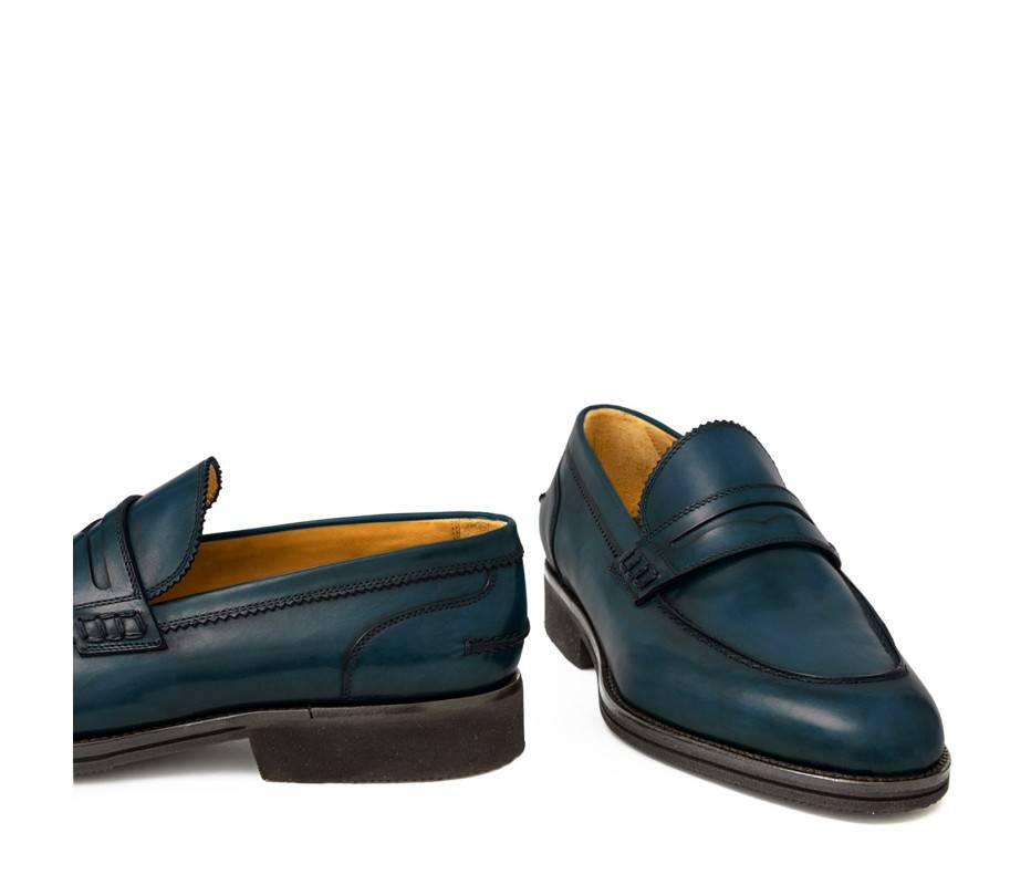 Pakerson MOCASSINO LUCCA PELLE BLU ISLAND Offerta Anniversario
