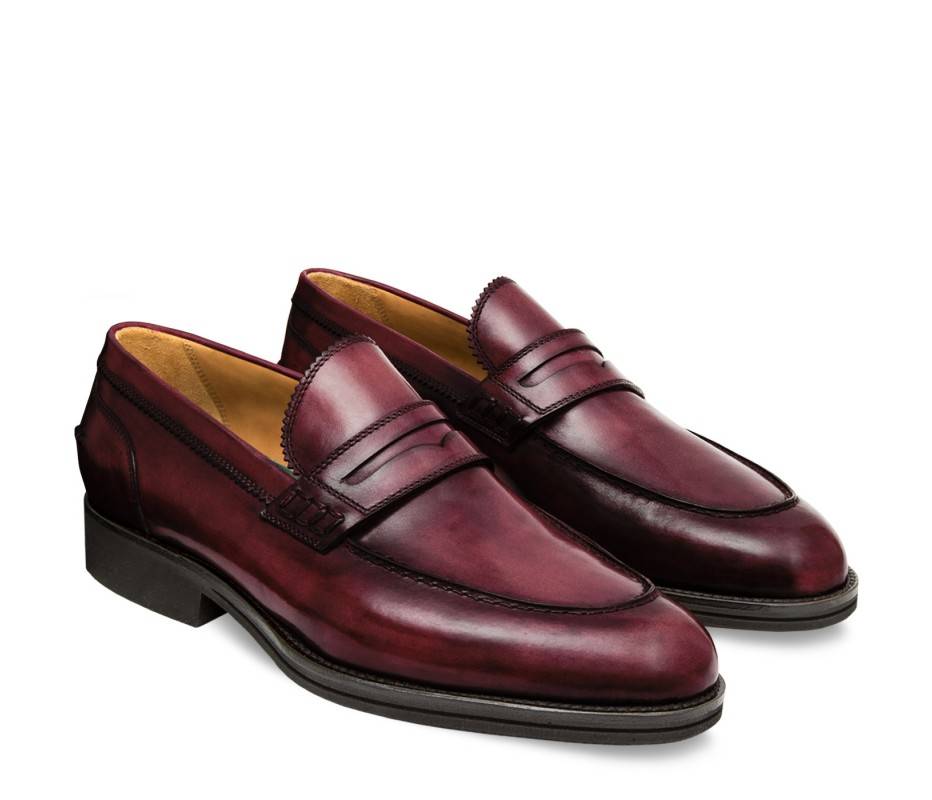 Pakerson MOCASSINO LUCCA PELLE BORDEAUX VINO Liquidazione
