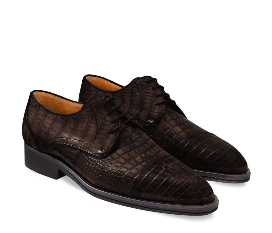 Pakerson DERBY FIRENZE ALLIGATORE MARRONE CAFFÈ Super Saving Price