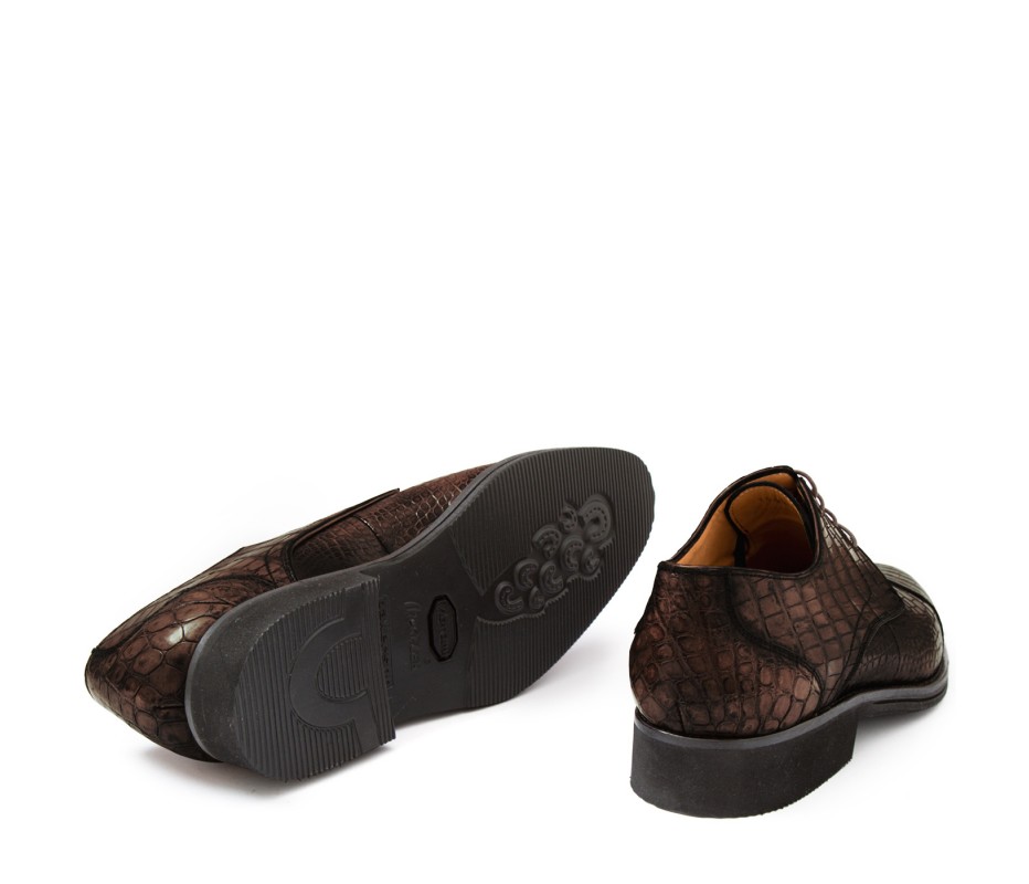 Pakerson DERBY FIRENZE ALLIGATORE MARRONE CAFFÈ Super Saving Price