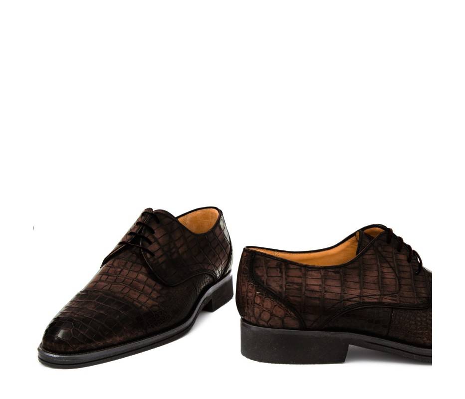 Pakerson DERBY FIRENZE ALLIGATORE MARRONE CAFFÈ Super Saving Price