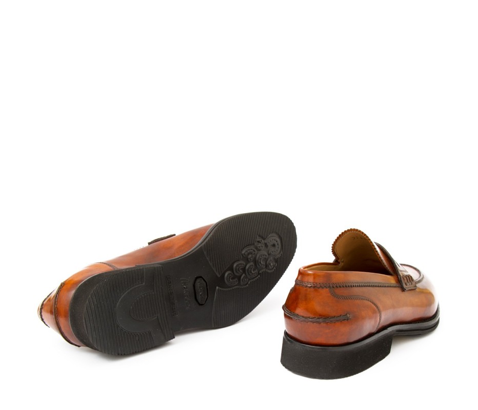 Pakerson MOCASSINO LUCCA PELLE MARRONE WOOD Latest stili