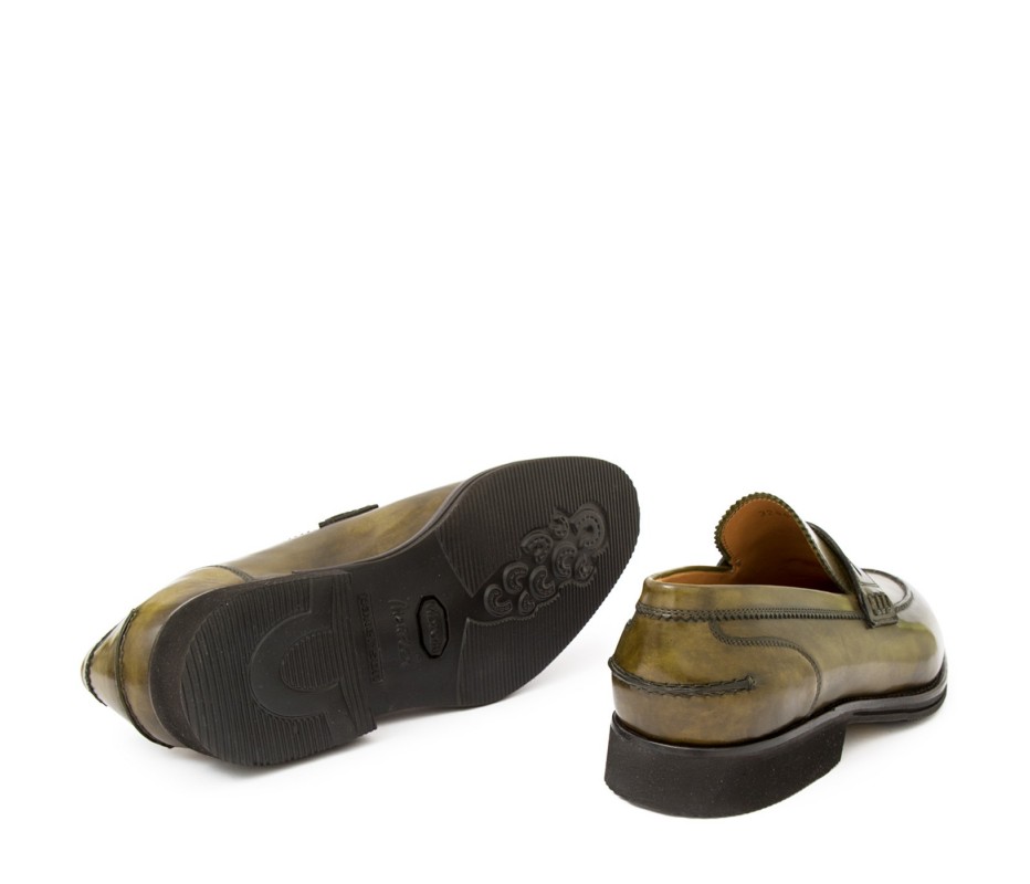 Pakerson MOCASSINO LUCCA PELLE VERDE OLIVA Fino al 50% di sconto