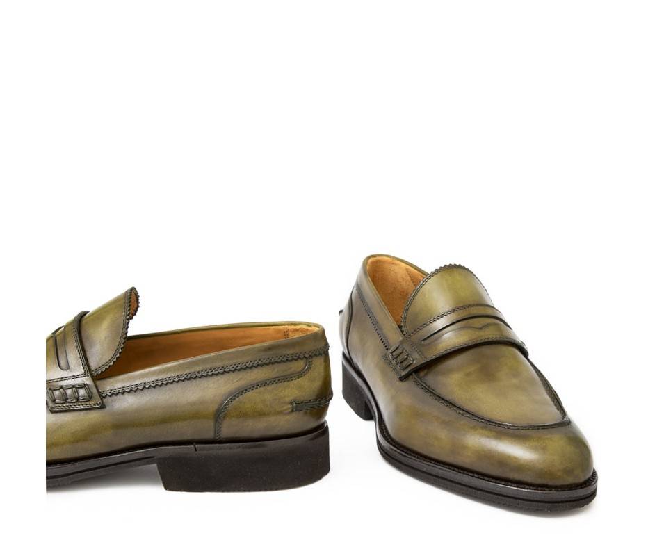 Pakerson MOCASSINO LUCCA PELLE VERDE OLIVA Fino al 50% di sconto