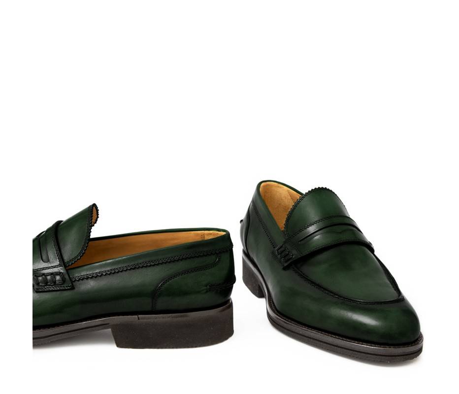 Pakerson MOCASSINO LUCCA PELLE VERDE TARTARUGA Offerta speciale della fabbrica