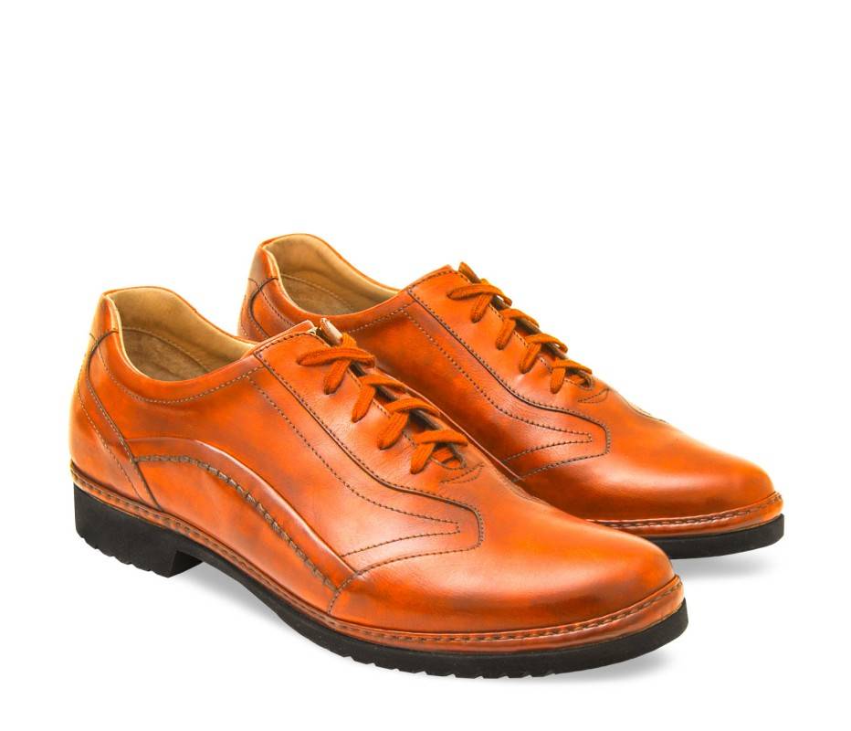 Pakerson DERBY PIENZA PELLE ARANCIO Sostegno trimestrale