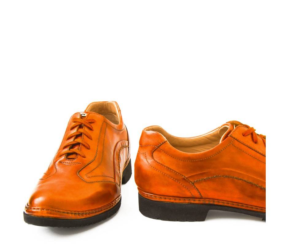 Pakerson DERBY PIENZA PELLE ARANCIO Sostegno trimestrale