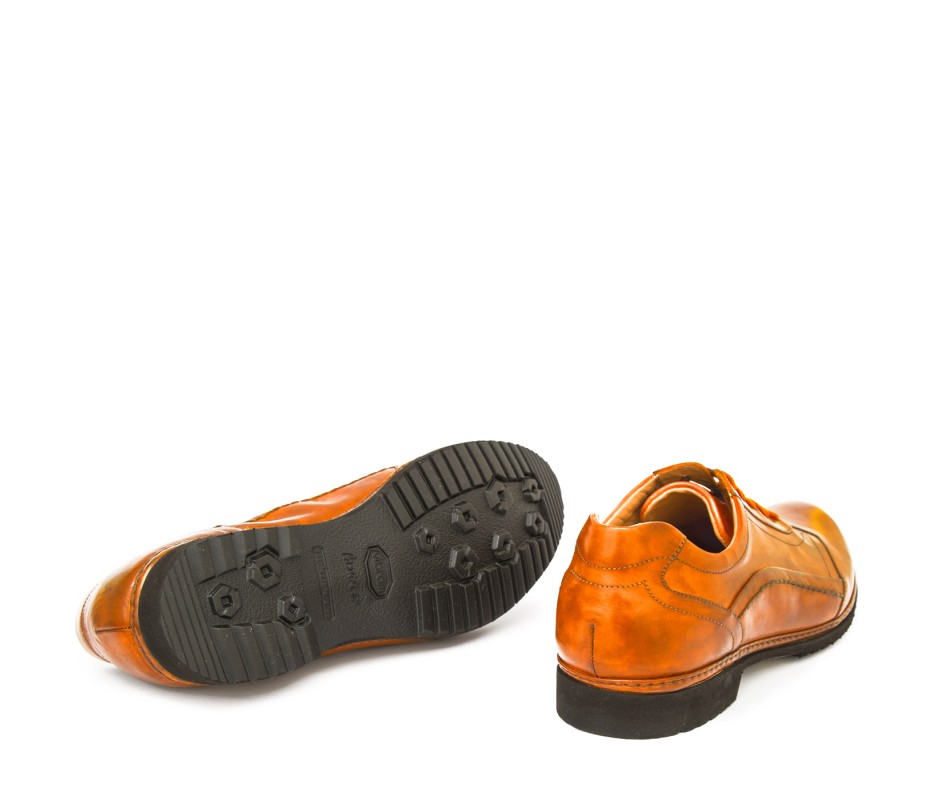 Pakerson DERBY PIENZA PELLE ARANCIO Sostegno trimestrale