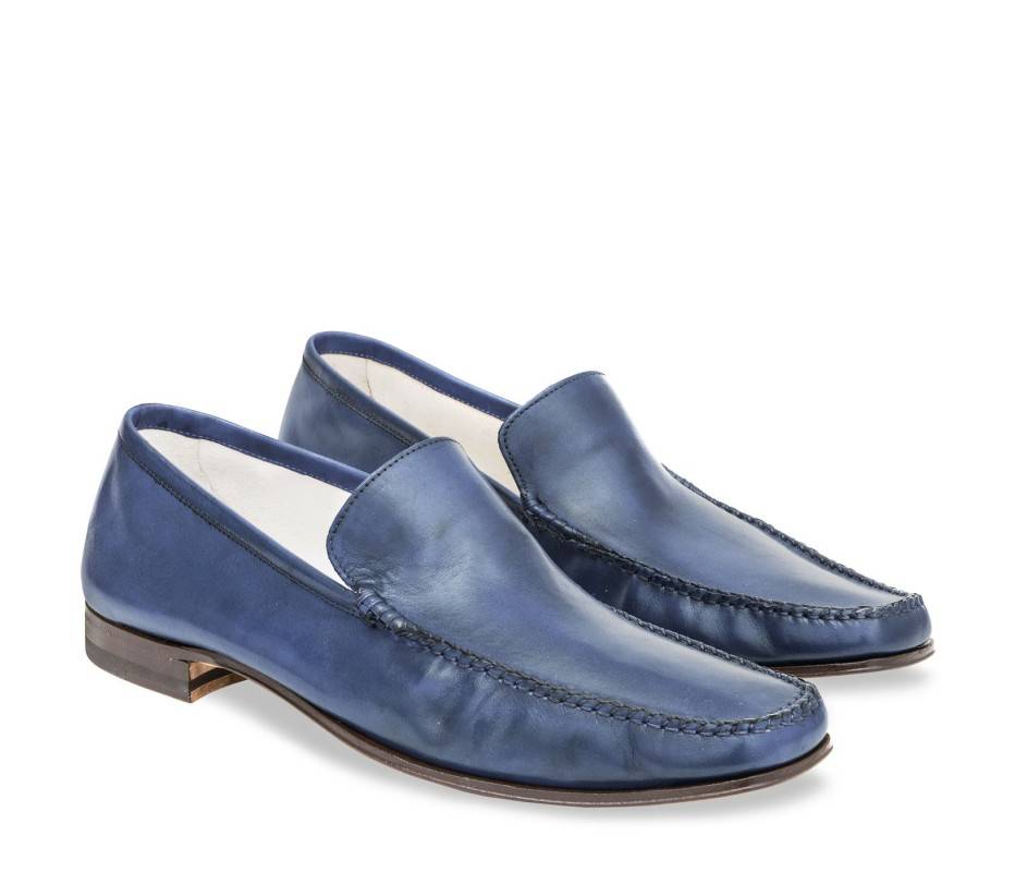 Pakerson MOCASSINO CERRETO PELLE BLU NAVY Black Friday Prezzi