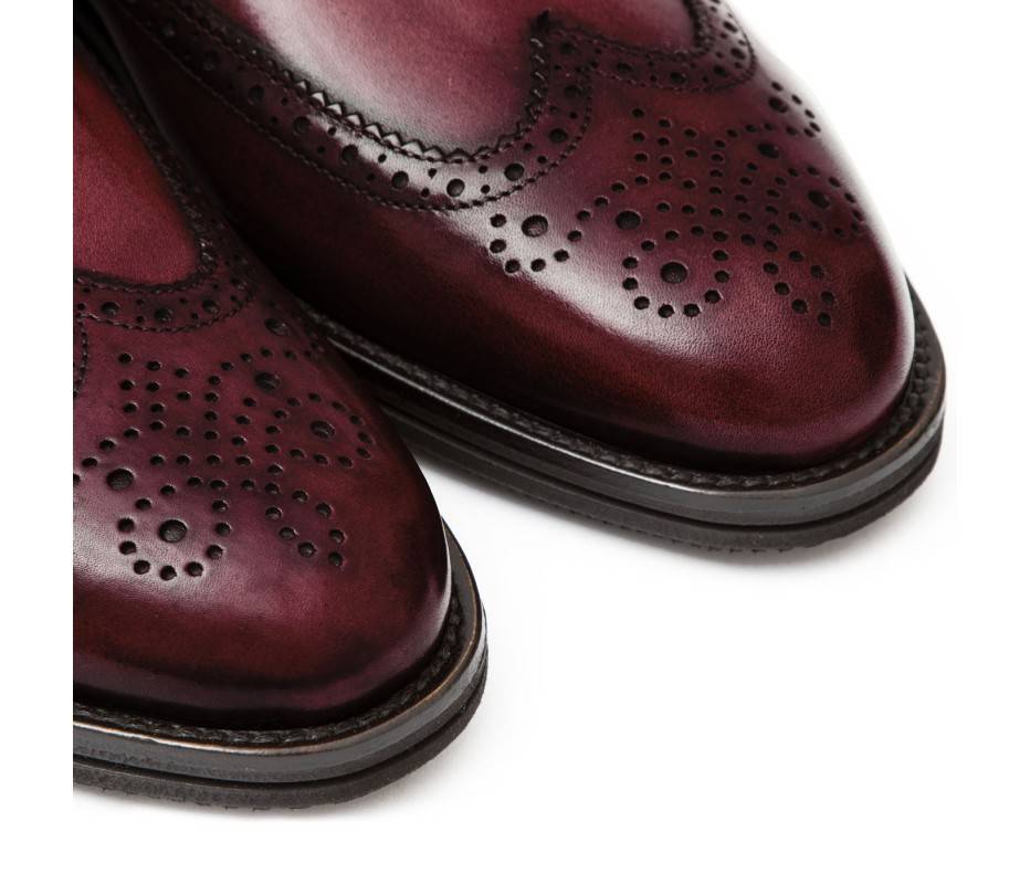 Pakerson DOPPIA FIBBIA SIENA PELLE BORDEAUX VINO 50% di sconto per tempo limitato