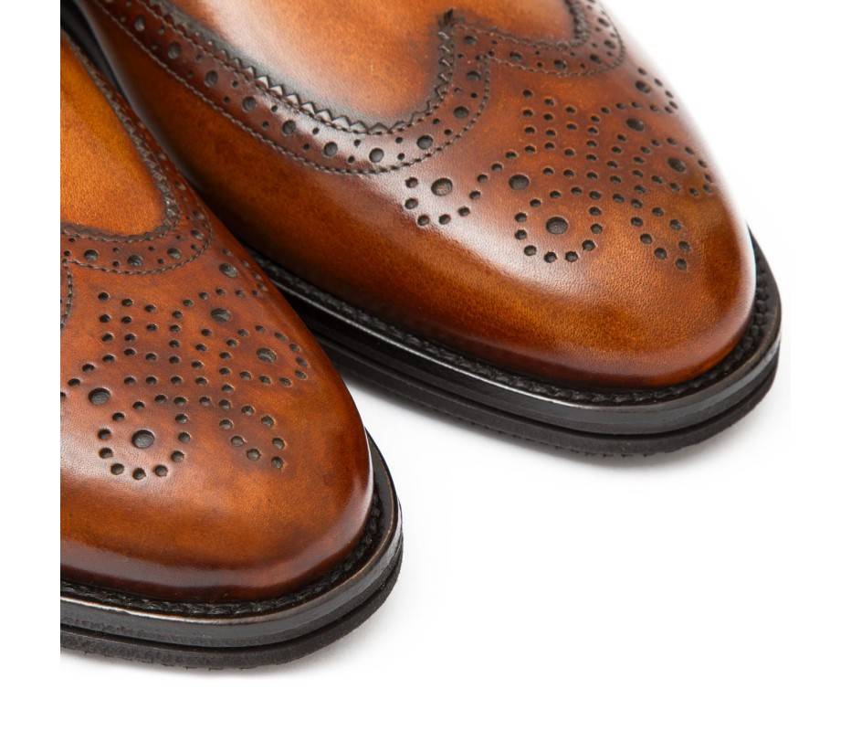 Pakerson DOPPIA FIBBIA SIENA PELLE MARRONE WOOD Promozione