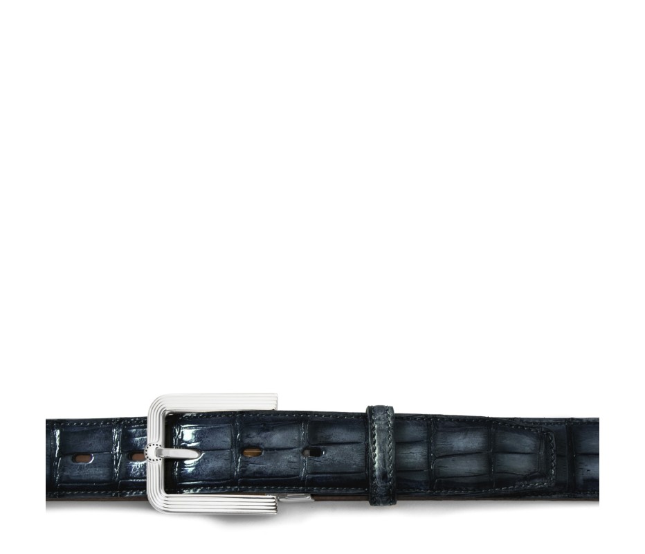 Pakerson FIBBIA FIESOLE ALLIGATORE BLU ISLAND Fornitura limitata