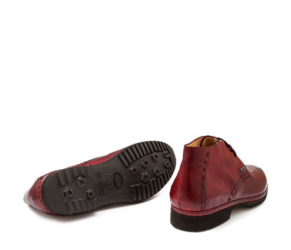 Pakerson POLACCHINO GREVE PELLE ROSSO BORDEAUX Fino al 60% di sconto