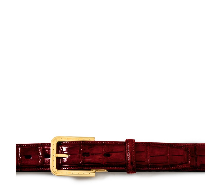 Pakerson FIBBIA RIPA ALLIGATORE BORDEAUX VINO Super sconto