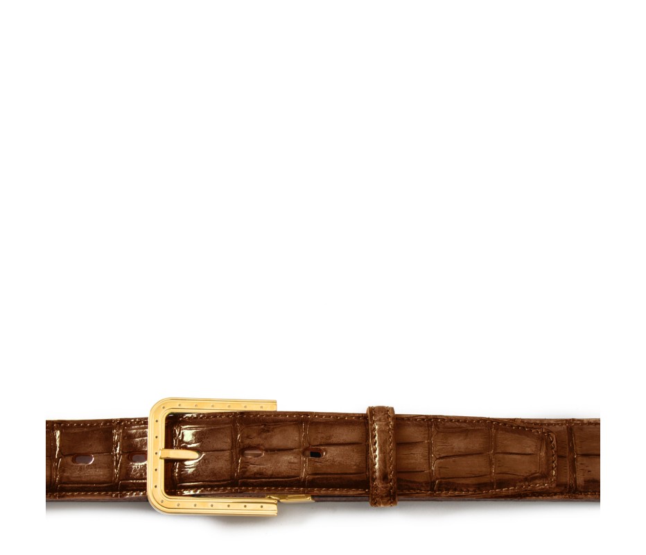 Pakerson FIBBIA RIPA ALLIGATORE MARRONE TIMBER 50% di sconto con spedizione gratuita