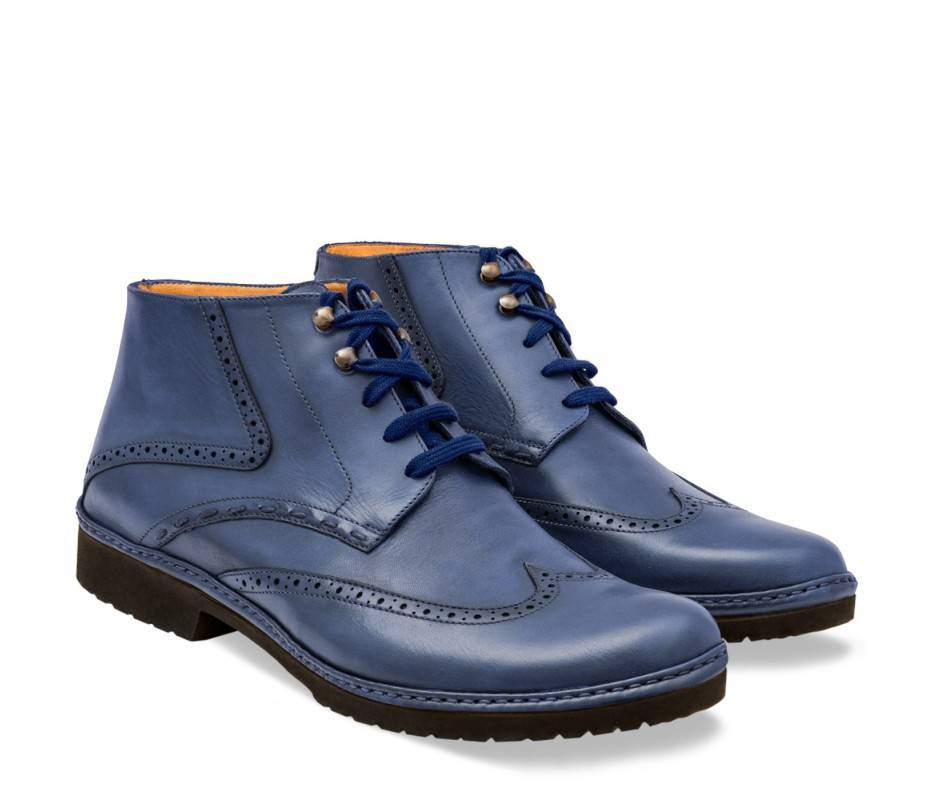 Pakerson POLACCHINO CERTALDO PELLE BLU NAVY 50% di sconto per tempo limitato