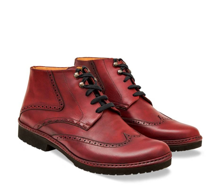 Pakerson POLACCHINO CERTALDO PELLE ROSSO BORDEAUX In Linea