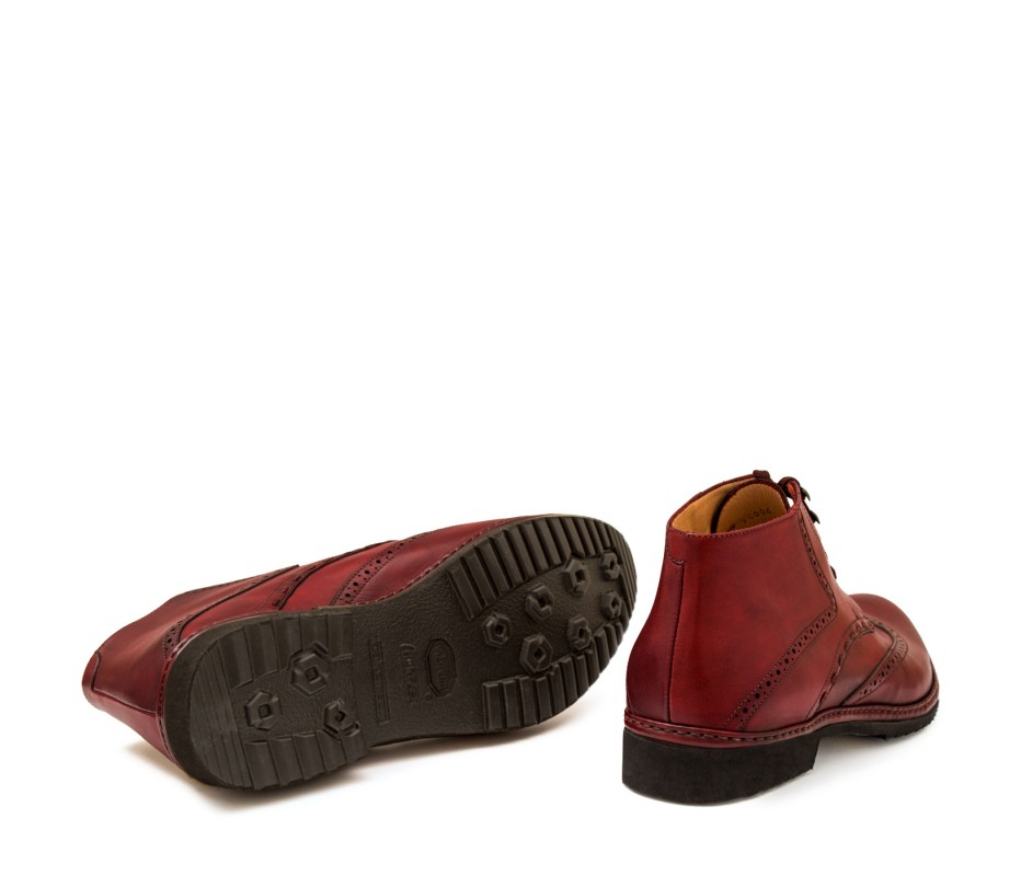 Pakerson POLACCHINO CERTALDO PELLE ROSSO BORDEAUX In Linea