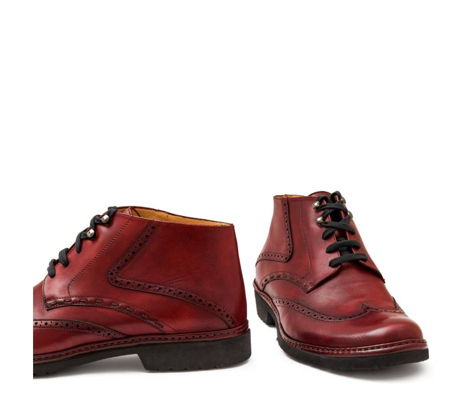 Pakerson POLACCHINO CERTALDO PELLE ROSSO BORDEAUX In Linea