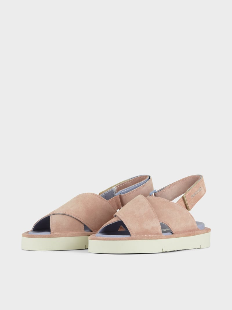 Panchic SANDALO INCROCIATO P67 DONNA IN SUEDE E MICROFIBRA ROSA CIPRIA Offerta