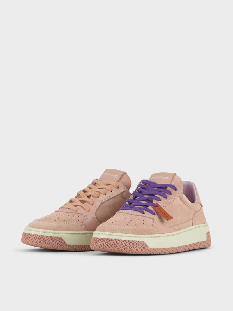 Panchic SNEAKER LOW P02 DONNA IN SUEDE E PELLE ROSA CIPRIA Vendite Flash