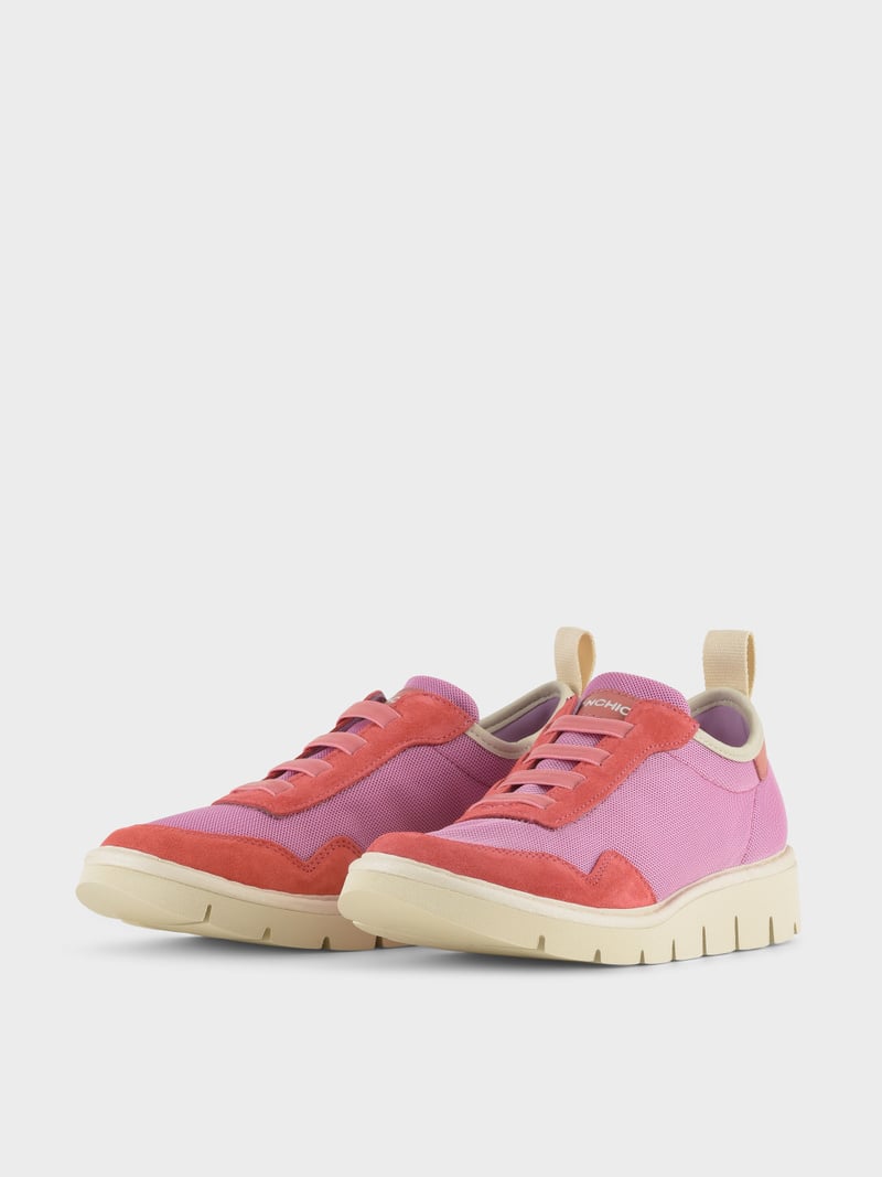 Panchic SLIP ON P05 DONNA IN MESH E SUEDE ROSA Italy