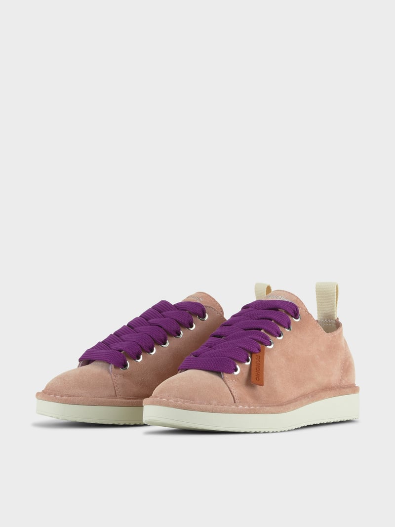 Panchic SCARPA ALLACCIATA P01 DONNA IN SUEDE ROSA CIPRIA-VIOLA PANSE' Vendita