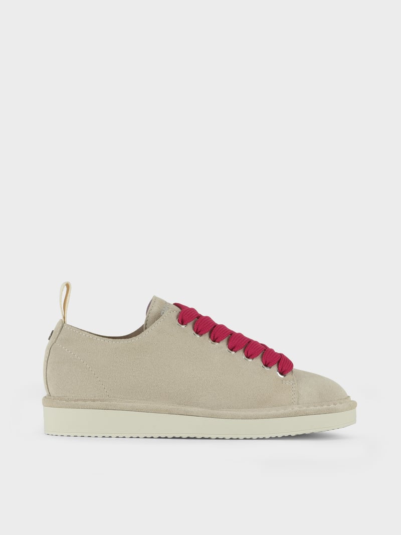 Panchic SCARPA ALLACCIATA P01 DONNA IN SUEDE NEBBIA-FUCSIA Consegna Veloce