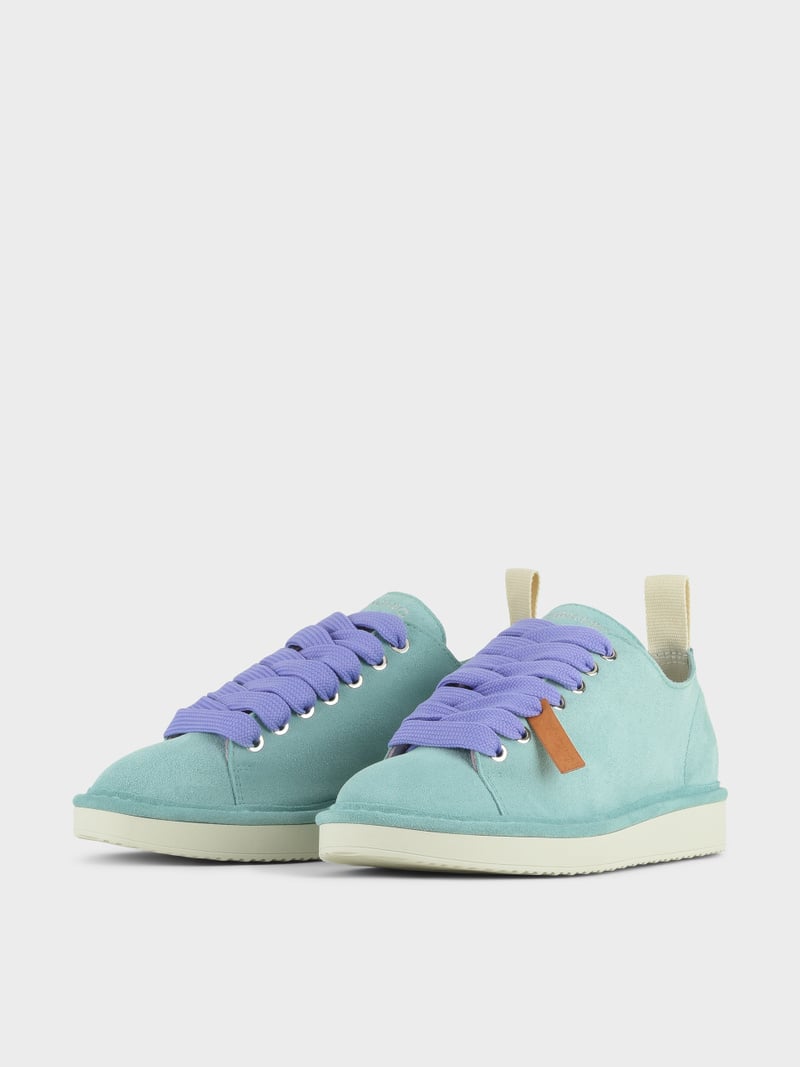 Panchic SCARPA ALLACCIATA P01 DONNA IN SUEDE ACQUAMARINA-VIOLA Fino Al -60%