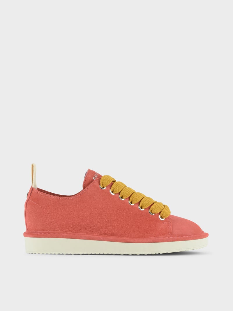 Panchic SCARPA ALLACCIATA P01 DONNA IN SUEDE FRAGOLA-GIALLO Shopping Online