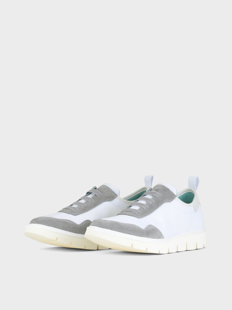 Panchic SLIP ON P05 UOMO IN NYLON E SUEDE BIANCO-GRIGIO Offerta