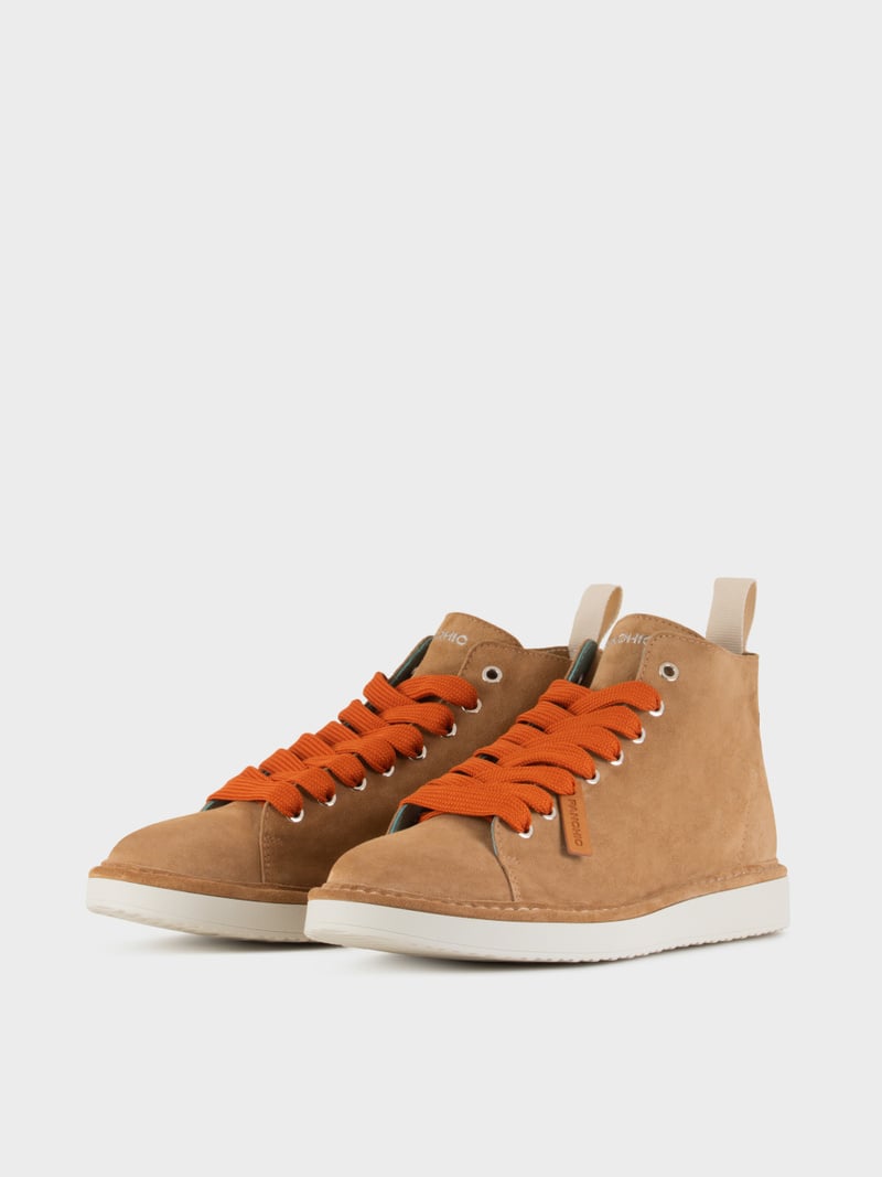 Panchic POLACCHINO P01 UOMO IN SUEDE BISCOTTO-ARANCIO BRUCIATO Pezzi Unici