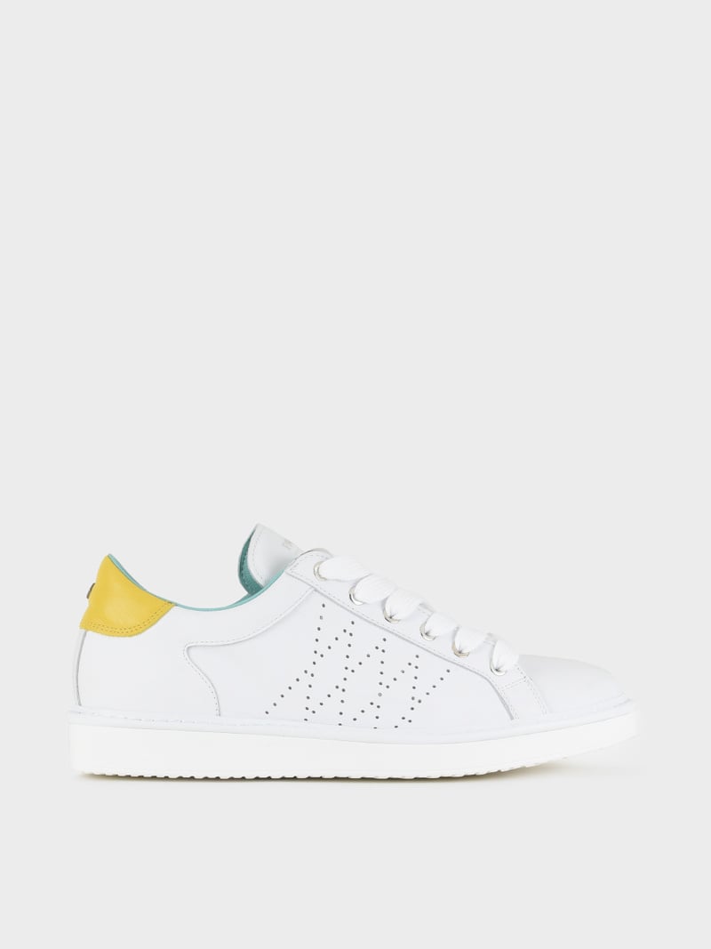 Panchic SCARPA ALLACCIATA P01 UOMO IN PELLE BIANCO-ZUCCA Soddisfazione Garantita