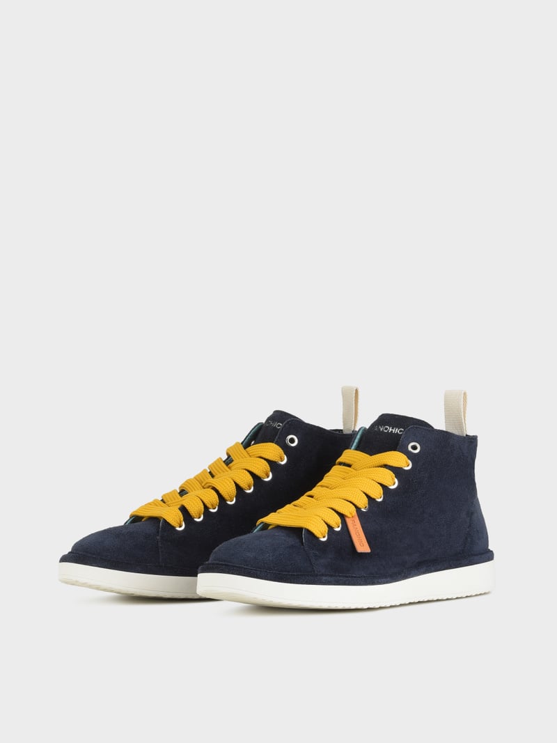Panchic POLACCHINO P01 UOMO IN SUEDE NOTTE-GIALLO Negozi Online