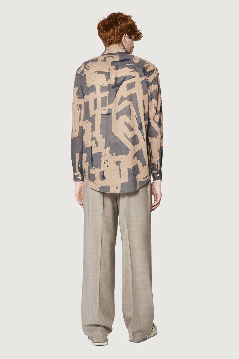 Paura BRUCE OVERSIZED SHIRT MODULO MUD Pezzi Unici